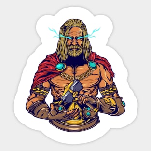 Mighty Thor with mjolnir Sticker